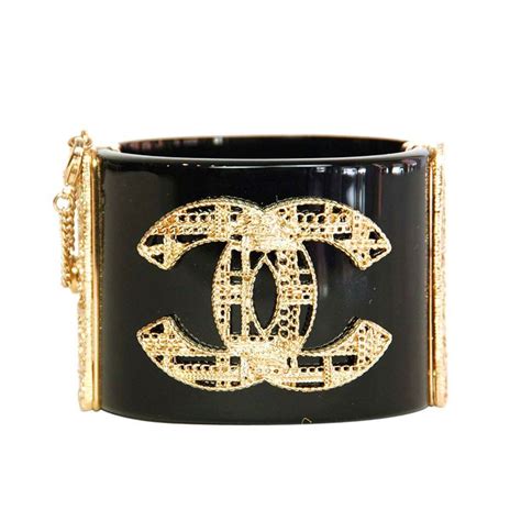 chanel black cuff bracelet replica|vintage chanel cuff bracelet.